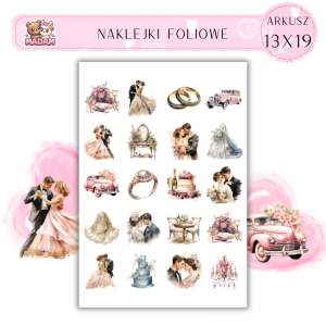 Naklejki Foliowe Ślub Wesele 19 13x19, Madam_
