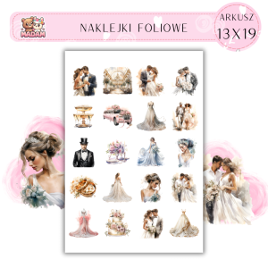 Naklejki Foliowe Ślub Wesele 7 13x19, Madam_