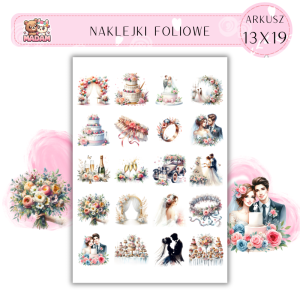 Naklejki Foliowe Ślub Wesele 16 13x19, Madam_