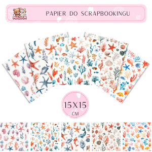 Papier do scrapbookingu Morze 15x15, MaDam