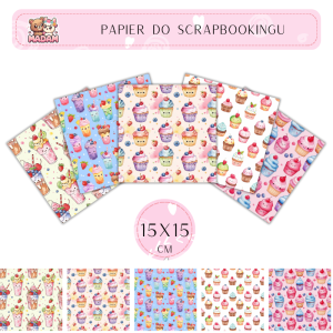 Papier do scrapbookingu Słodycze 15x15, MaDam