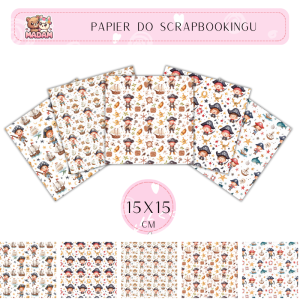 Papier do scrapbookingu Piraci 15x15, MaDam
