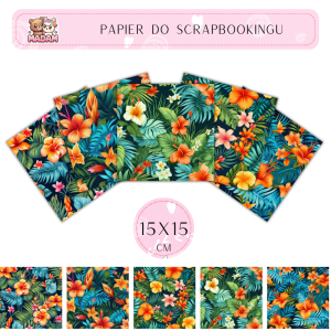 Papier do scrapbookingu Jungle 2 15x15, MaDam