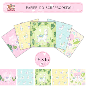 Papier do scrapbookingu Lama 15x15, MaDam
