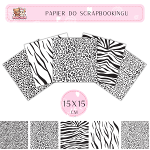 Papier do scrapbookingu Zwierzęta 15x15, MaDam