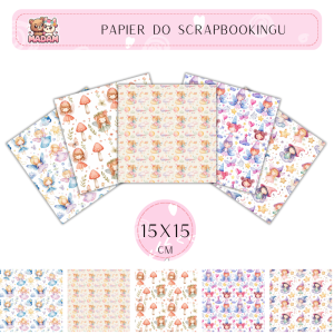 Papier do scrapbookingu Wróżki 15x15, MaDam