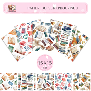 Papier do scrapbookingu Książki 15x15, MaDam