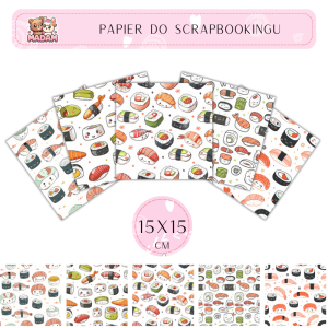 Papier do scrapbookingu Sushi 15x15, MaDam