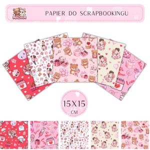 Papier do scrapbookingu Love 15x15, MaDam