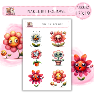 Naklejki foliowe Rośliny 6 sztuk na arkuszu, MaDam
