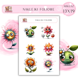 Naklejki foliowe Rośliny 6 sztuk na arkuszu, MaDam