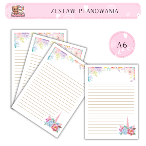 Zestaw Planowania Jednorożec A6, MaDam