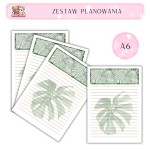 Zestaw Planowania Monstera A6, MaDam