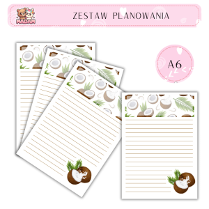 Zestaw Planowania Kokos A6, MaDam
