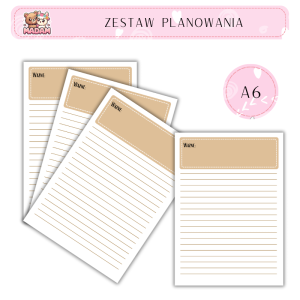 Zestaw Planowania Nude A6, MaDam
