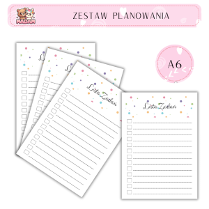 Zestaw Planowania Kropki A6 Lista Zadań, MaDam