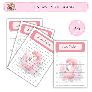 Zestaw Planowania Flaming A6 Lista Zadań, MaDam