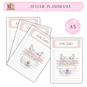 Zestaw Planowania Wilk A5 Lista Zadań, MaDam
