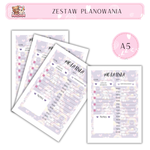 Zestaw Planowania Jednorożce A5 Moja Lista, MaDam