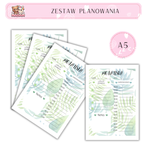 Zestaw Planowania Liście A5 Moja Lista, MaDam