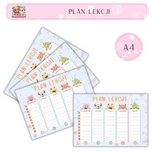 Plan Lekcji Stworki A4, MaDam