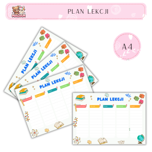 Plan Lekcji Szkoła A4, MaDam
