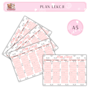 Plan Lekcji Świnka A5, MaDam