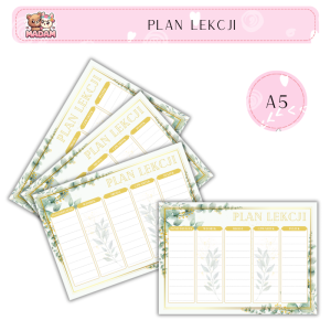 Plan Lekcji Eukaliptus A5, MaDam
