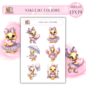 Naklejki foliowe Kaczka 6 sztuk na arkuszu, MaDam