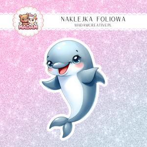 Naklejka foliowa pojedyncza, MaDam- Delfin Dory