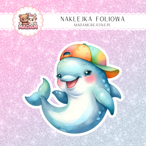 Naklejka foliowa pojedyncza, MaDam- Delfin Leo