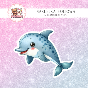 Naklejka foliowa pojedyncza, MaDam- Delfin Luna