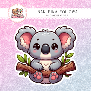 Naklejka foliowa pojedyncza, MaDam Koala Pluszowy Włóczykij