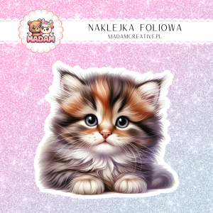 Naklejka foliowa pojedyncza, MaDam- Kot Simba