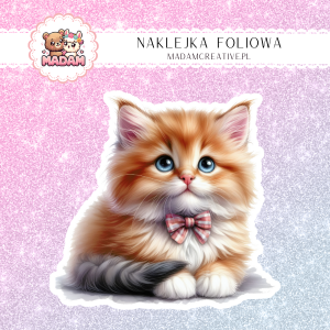 Naklejka foliowa pojedyncza, MaDam- Kot Koko