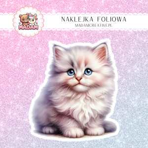 Naklejka foliowa pojedyncza, MaDam - Kot Luna