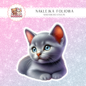 Naklejka foliowa pojedyncza, MaDam- Kot Max