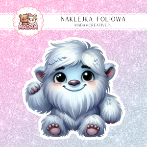 Naklejka foliowa pojedyncza, MaDam Yeti Lodowy Figiel