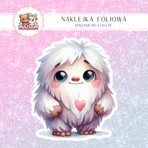 Naklejka foliowa pojedyncza, MaDam Yeti Mroźny Przyjaciel