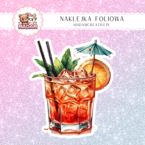 Naklejka foliowa pojedyncza, MaDam Drink Tropikalny Szaleństwo
