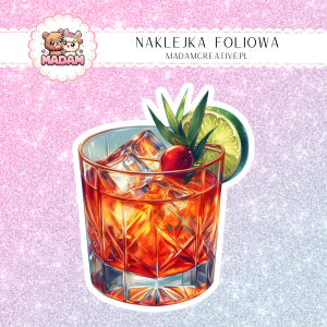 Naklejka foliowa pojedyncza, MaDam Drink Śmiejąca się Żaba