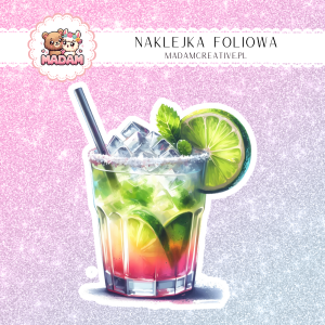 Naklejka foliowa pojedyncza, MaDam Drink Kaktusowy Kieł