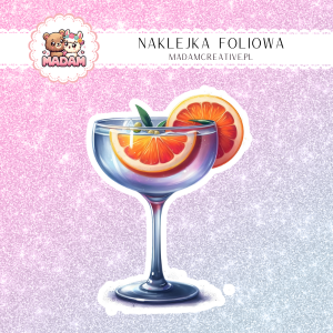 Naklejka foliowa pojedyncza, MaDam Drink Wesoły Balon