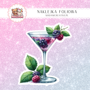 Naklejka foliowa pojedyncza, MaDam Drink Szampański Kaktus