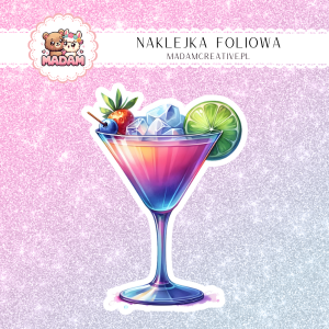 Naklejka foliowa pojedyncza, MaDam Drink Limonkowy Zonk