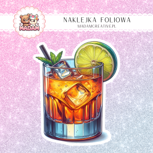Naklejka foliowa pojedyncza, MaDam Drink Wybuchowy Granat