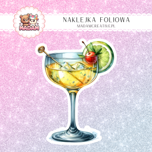 Naklejka foliowa pojedyncza, MaDam Drink Limonkowy Luzak