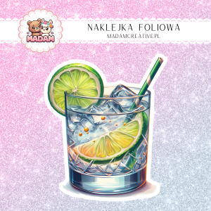 Naklejka foliowa pojedyncza, MaDam Drink Limonkowy Rozbójnik
