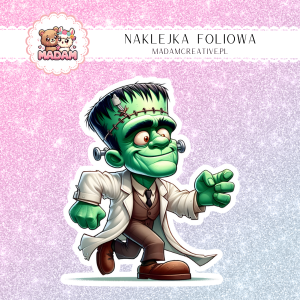 Naklejka foliowa pojedyncza, MaDam Potwór Frankie Zygzak