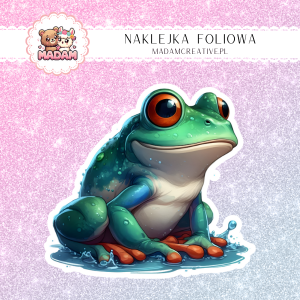 Naklejka foliowa pojedyncza, MaDam Żaba Kumkająca Gwiazda